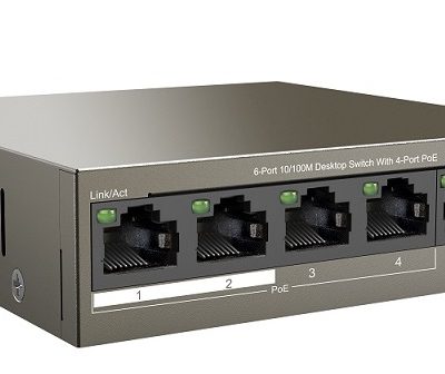 6-port 10/100Mbps with 4-port PoE Switch TENDA TEF1106P