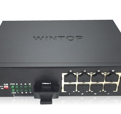 8-Port 10/100Base-T(X) + 1-Port 100Base-F(X) Switch WINTOP YT-DS209-1F8T
