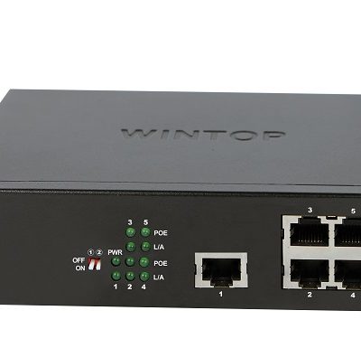4-port 10/100Base-T(X)+1-port 10/100/1000Base-T(X) Switch WINTOP YT-DS105-1GT4T