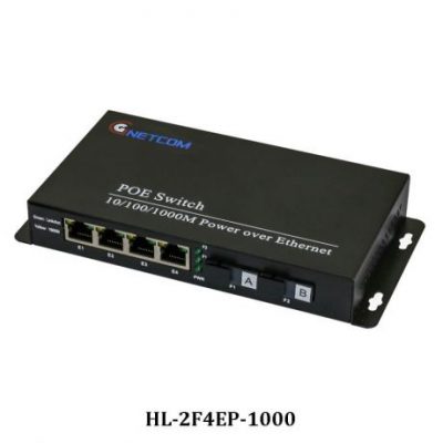 Switch Quang HOLINK HL-2F4EP-1000 2 quang 4 Cổng POE 10/100/1000M