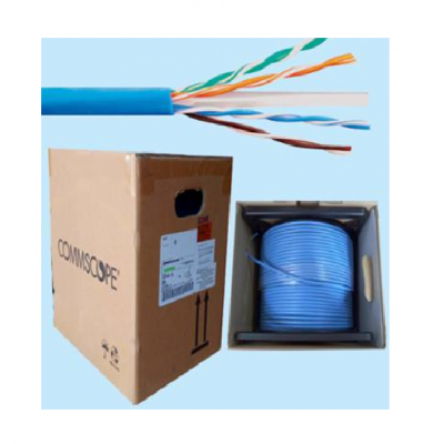 Cable mạng AMP UTP Cable, Cat6, 4 Prs, 23AWG, Sol, XF, CM, Blue, RB