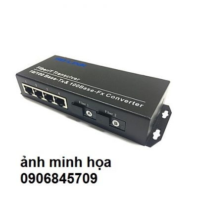 HL-2F4E-SC bộ chuyển tiếp quang điện 10/100Mbps, 2 quang SC A/B, 4 LAN UTP