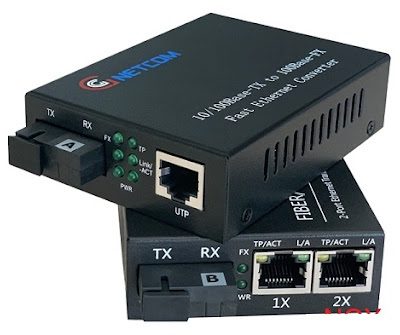 Bộ chuyển đổi quang điện GNETCOM 1 ra 2 LAN 10/100M