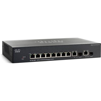 8-Port 10/100Mbps Maximum PoE Managed Switch Cisco SF302-08MP (SRW208MP-K9)
