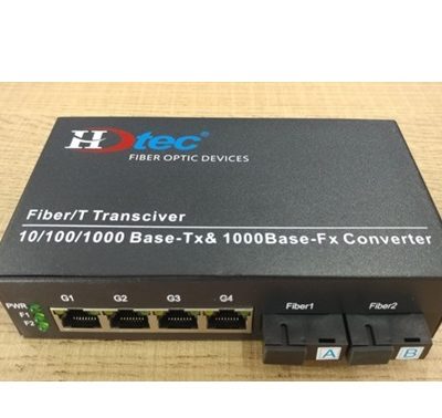 Converter 2-Port Quang AB 1G 4-Port PoE 1G Switch PoE HDTEC