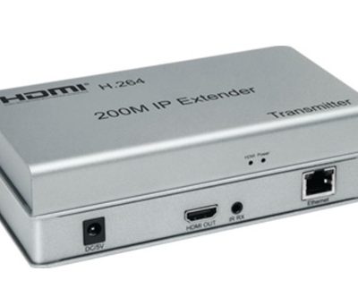 Bộ kéo dài HDMI 200 mét bằng cáp mạng tích hợp chia 2 HDMI (1 truyền + 1 nhận)