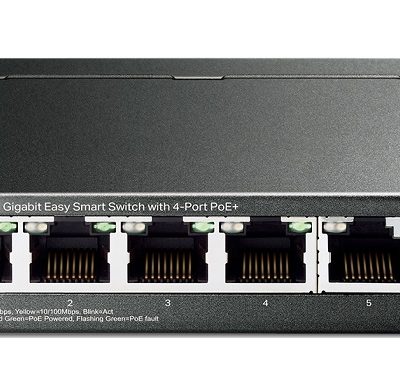 5-Port Gigabit Easy Smart Switch with 4-Port PoE+ TP-Link TL-SG105PE