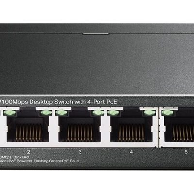 5-Port 10/100 Mbps Desktop Switch with 4-Port PoE TP-Link TL-SF1005LP