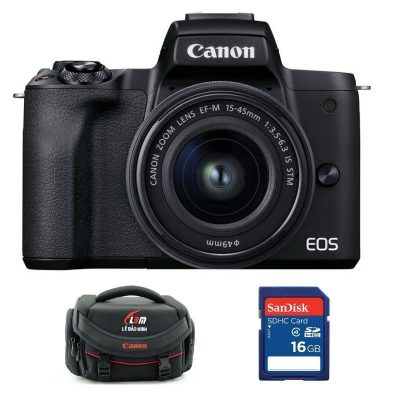 Máy ảnh Canon EOS M50 Mark II Kit EF-M15-45mm F3.5-6.3 IS STM/ Đen (Nhập Khẩu)