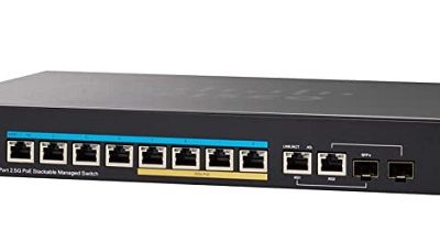 8-Port 100M/1G/2.5G PoE+ + 2-Port 10GBase-T/SFP+ Combo Stackable Managed Switch CISCO SG350X-8PMD-K9-EU