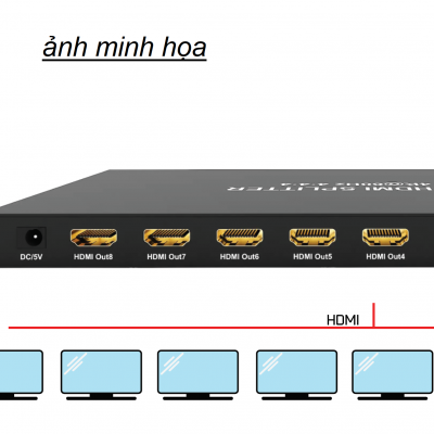 KVS108K6P 1×8 HDMI Splitter HDCP2.2 Supports 3D