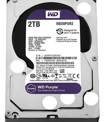 Ổ cứng chuyên dụng 2TB Western Purple  WD20PURZ