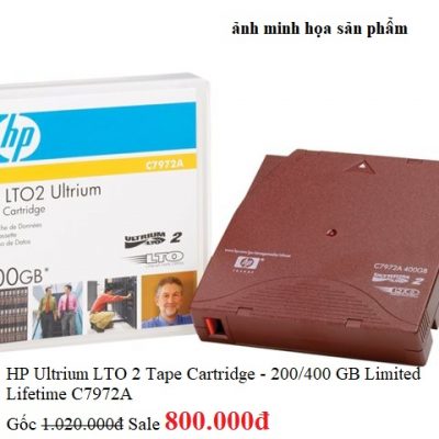 HP Ultrium LTO 2 Tape Cartridge – 200/400 GB Limited Lifetime C7972A