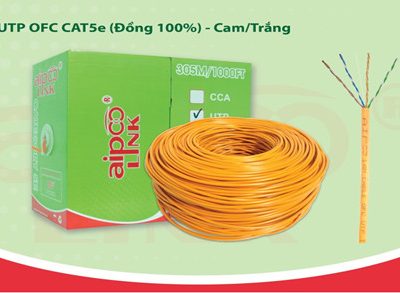 Cáp Aipoo UTP OFC CAT5e (Đồng 100%)