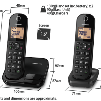 Điện thoại không dây Panasonic KX-TGC412CX