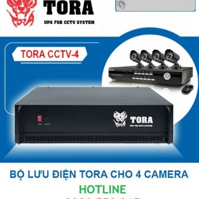 BỘ LƯU ĐIỆN CHO 4 CAMERA TORA CCTV-4