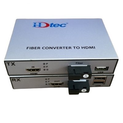 Bộ kéo dài HDMI + USB bằng cáp quang HDTEC HDMI Converter 1080P